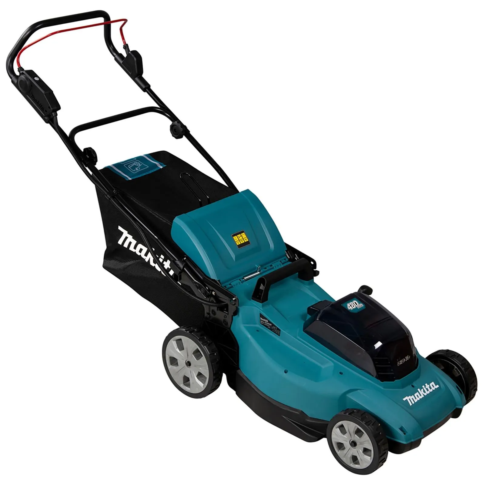 Makita 48cm Lawn Mower Kit Twin 18V LXT Li-ion Cordless Garden Grass Outdoor 2 x 5Ah Battery and Dual Charger DLM480CT2