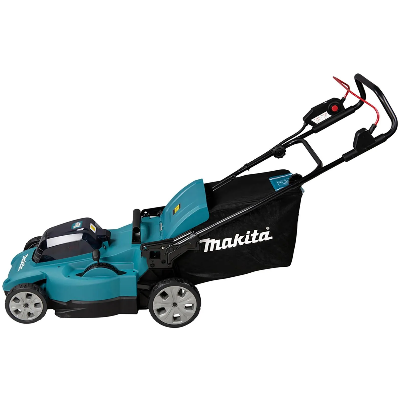 Makita 48cm Lawn Mower Kit Twin 18V LXT Li-ion Cordless Garden Grass Outdoor 2 x 5Ah Battery and Dual Charger DLM480CT2