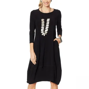 MarlaWynne Women's Petite Matte Jersey Dress With Pockets