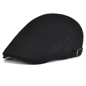 Men's Black Cabbie Cap