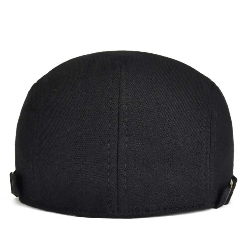 Men's Black Cabbie Cap