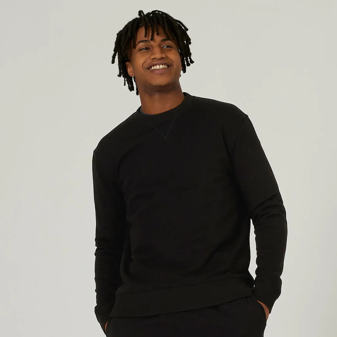 Men's Crew Neck Fitness Sweatshirt 500 Essentials