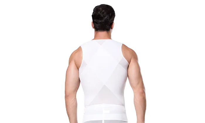 Men's Sleeveless Zip Front Shapewear Top