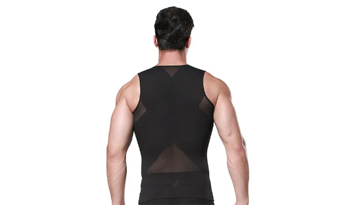 Men's Sleeveless Zip Front Shapewear Top