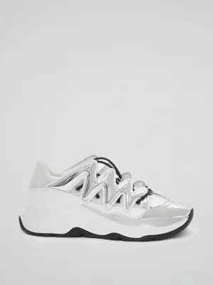 Metallic Runner Statement Platform Trainers