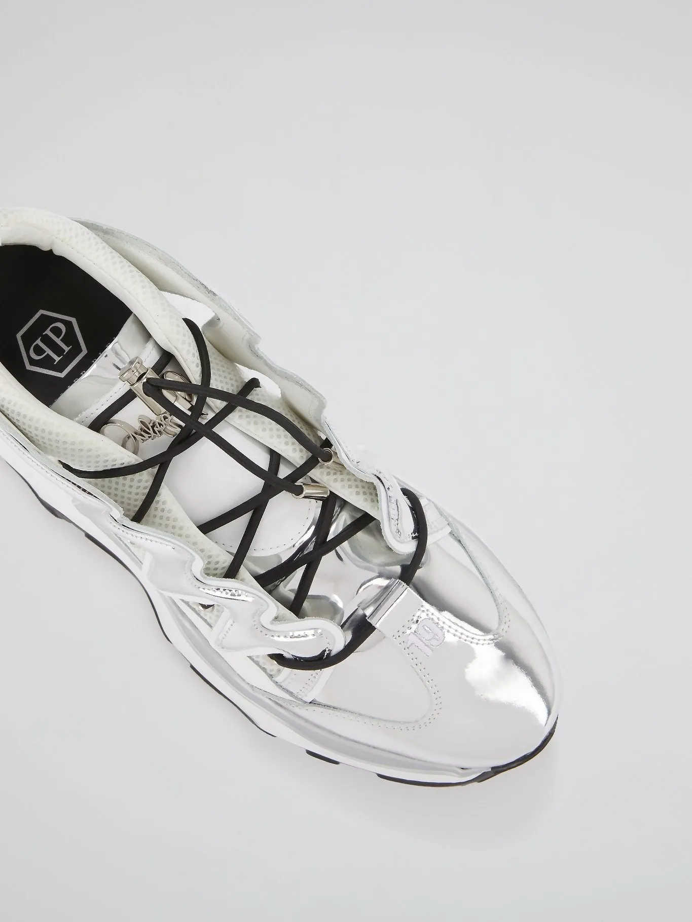 Metallic Runner Statement Platform Trainers