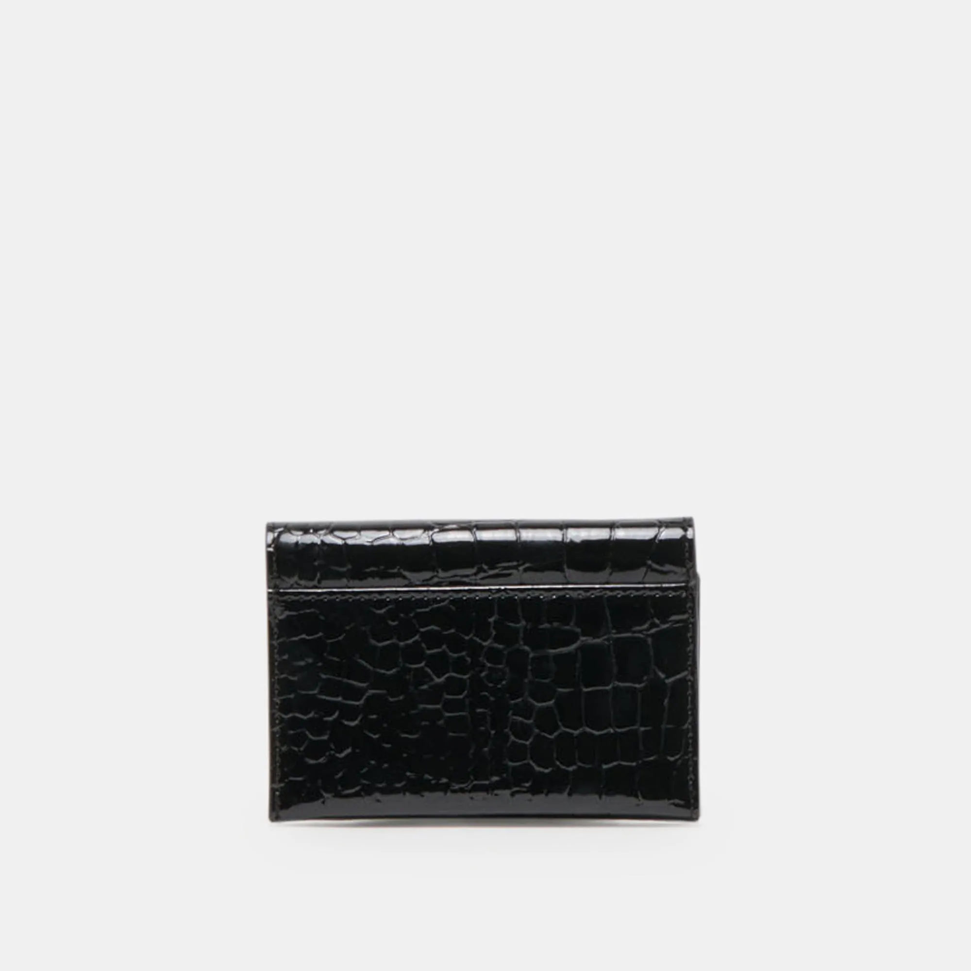 MINNIE WALLET BLACK CROCO STELLA