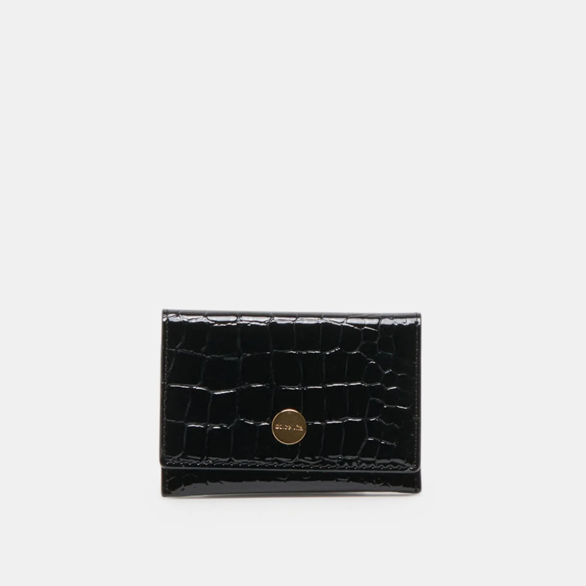 MINNIE WALLET BLACK CROCO STELLA