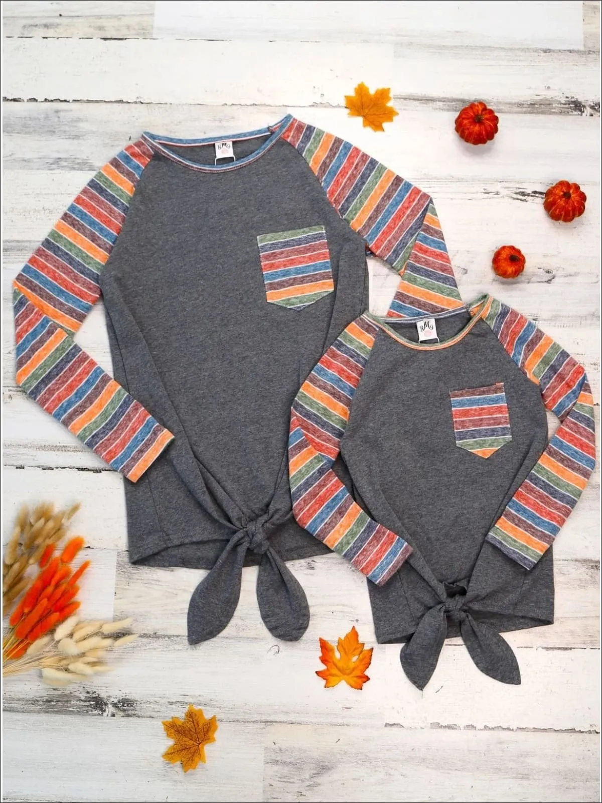 Mommy and Me Fun Times Raglan Knot Hem Top
