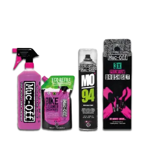 MUCOFF BIKE CLEANER   REFILL   MO40 MULTI-USE SPRAY   PREMIUM BRUSH SET