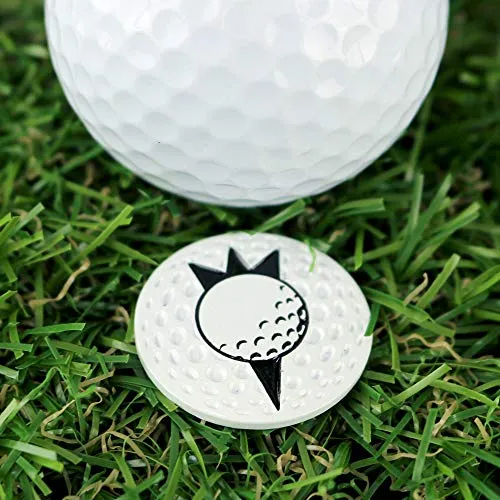 Myartte Creative Golf Ball Marker Soft Enamel Golf Markers Fit with Golf Hat Clip Golf Divot Tool 24.4MM Assorted 5 Pcs (Golf Club)