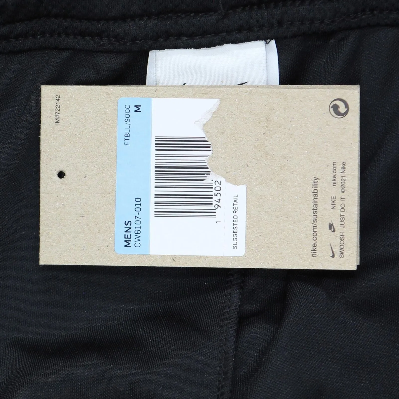 Nike Men's Dri-fit Academy Knit Soccer Shorts Black / White M