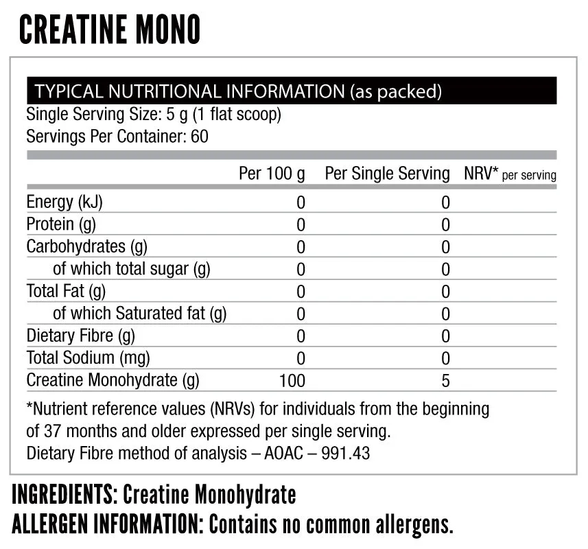 Nutritech Creatine Monohydrate 300g