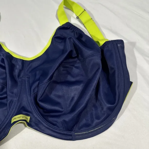 NWT $69 Elomi [ 34N US ]‎ Energise Full Figure Sports Bra in Navy