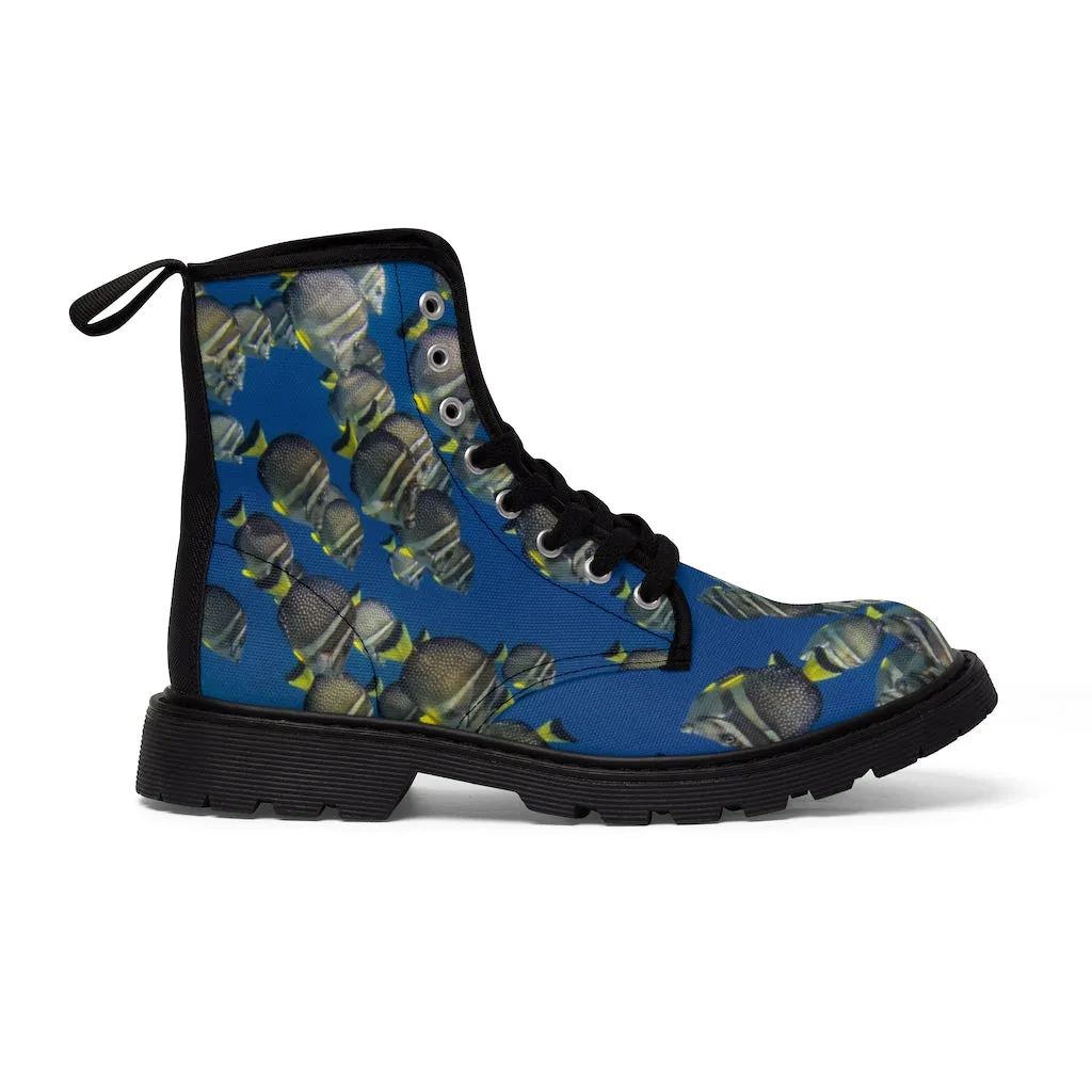 Ocean Tangs Women's Canvas Boots