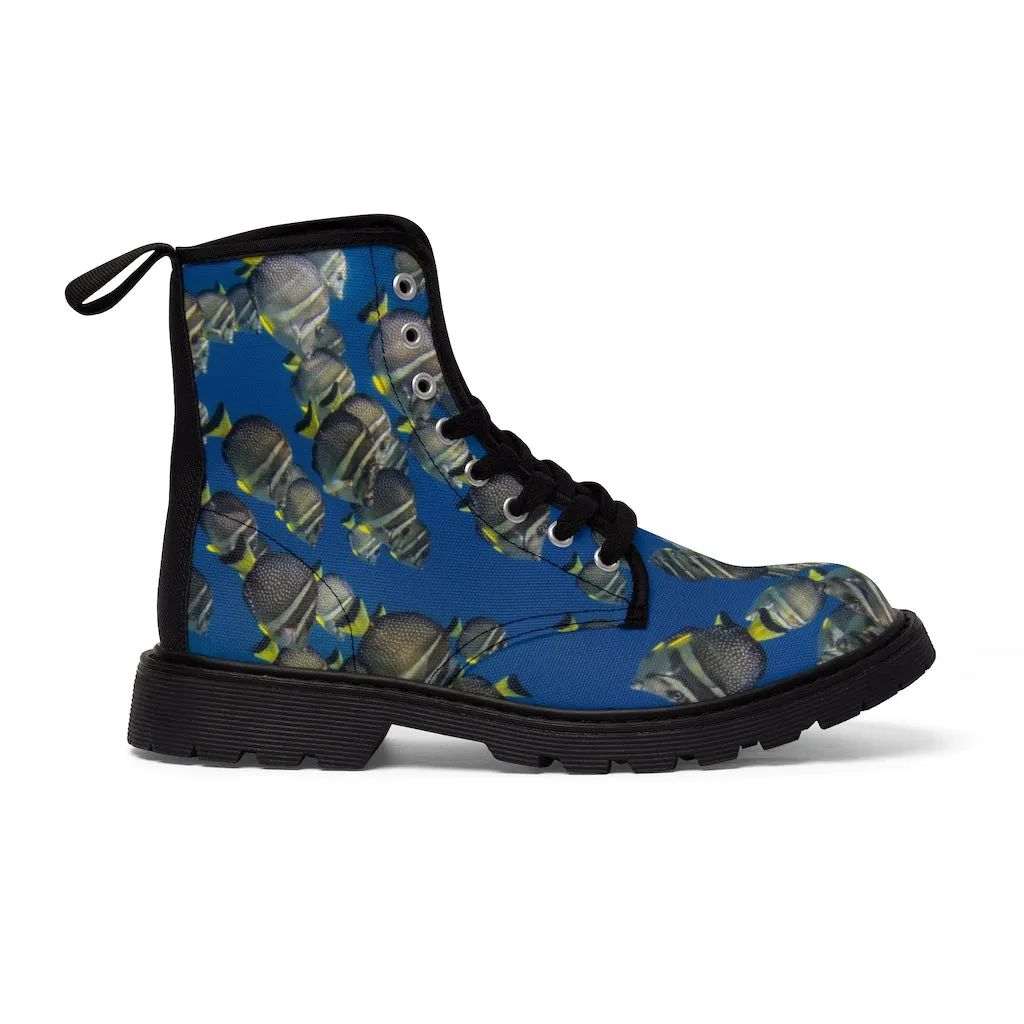Ocean Tangs Women's Canvas Boots