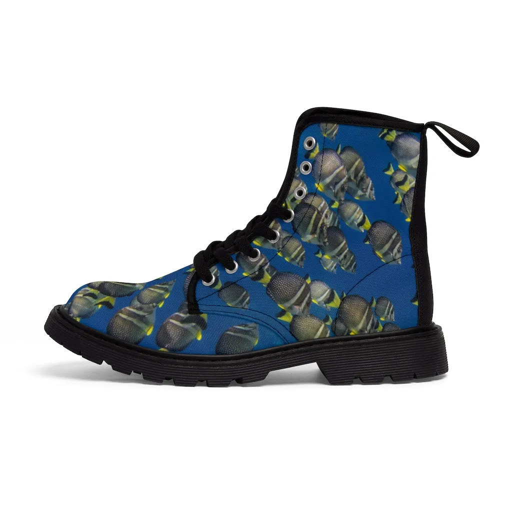 Ocean Tangs Women's Canvas Boots