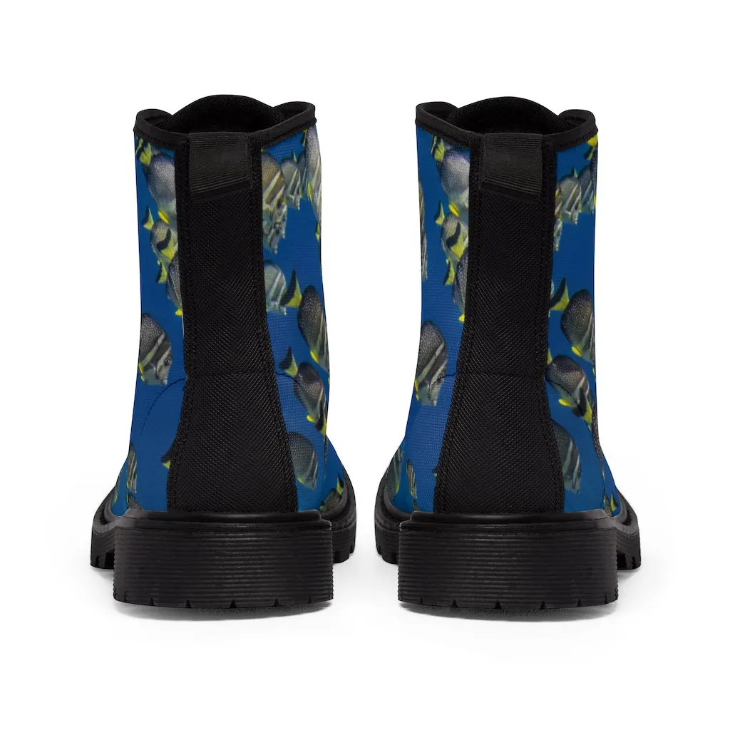 Ocean Tangs Women's Canvas Boots
