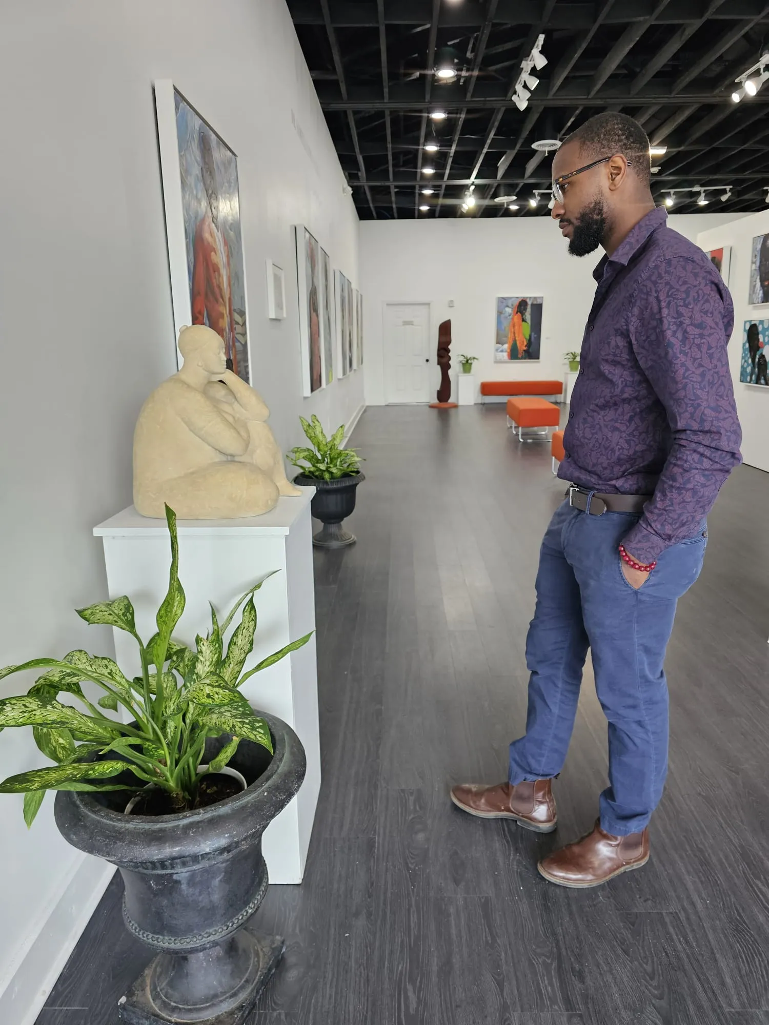 Okonkwo, Nnamdi, (Contemplation, Concrete Sculpture)