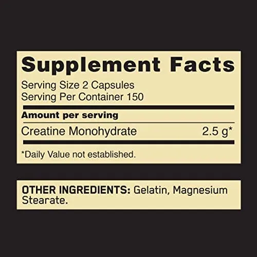 Optimum Nutrition Creatine 2500 Caps 2.5 g 300 Capsules exp Feb 2026
