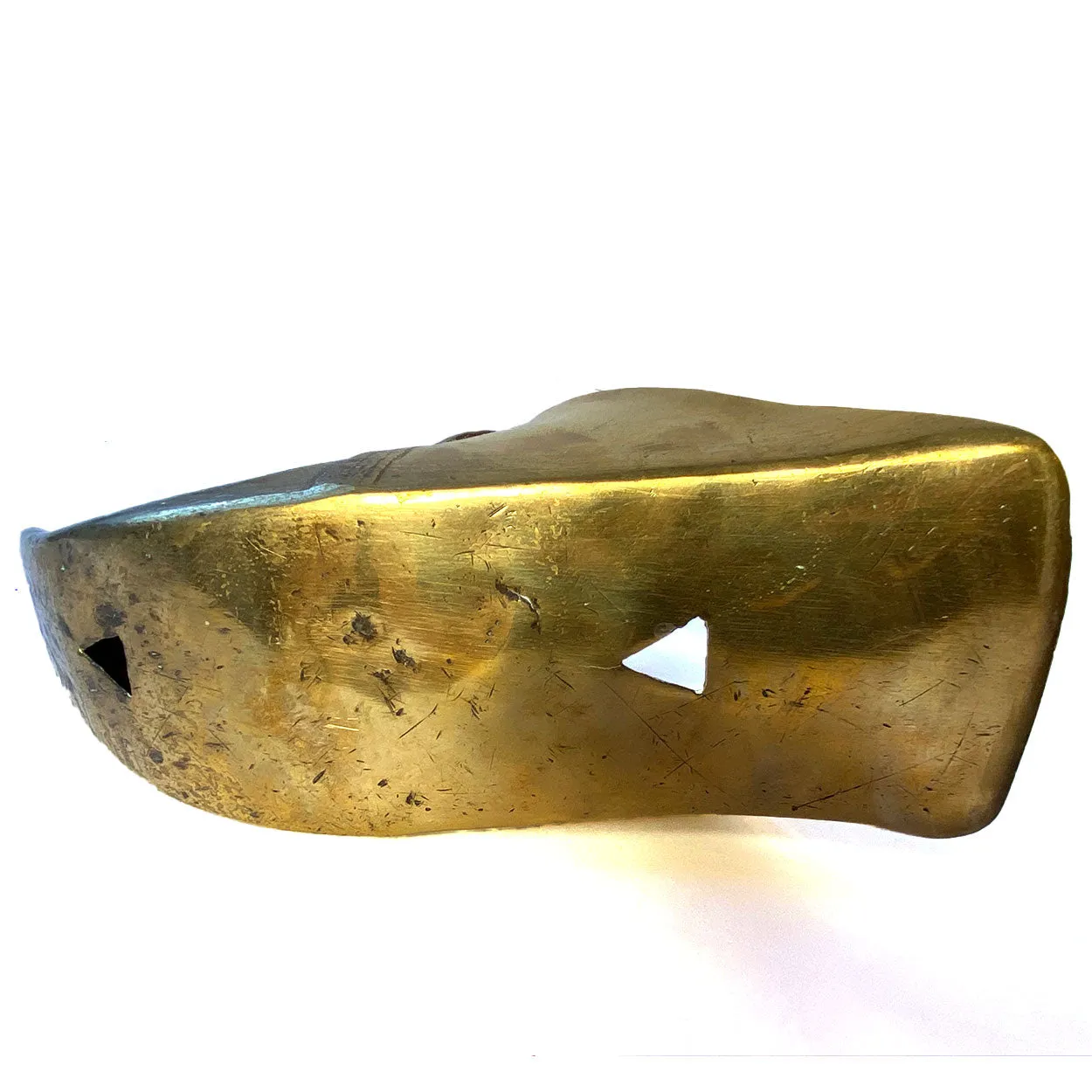 Pair of South American Spanish Colonial Patinated Brass Horse Stirrups