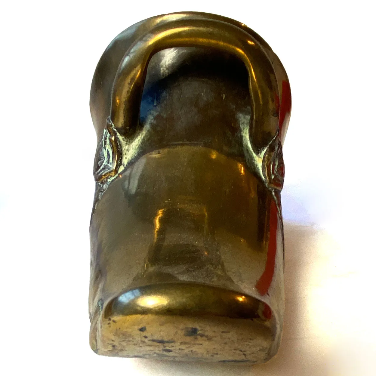 Pair of South American Spanish Colonial Patinated Brass Horse Stirrups