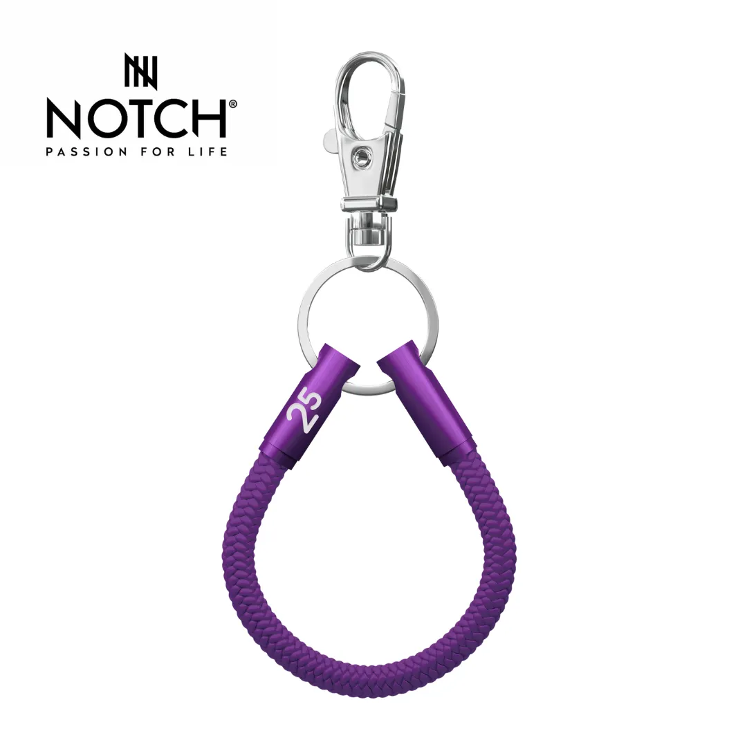 parkrun x NOTCH 25 milestone Sports Cord Key Loop