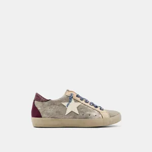 PAULA KIDS SNEAKER - PEWTER DISTRESSED