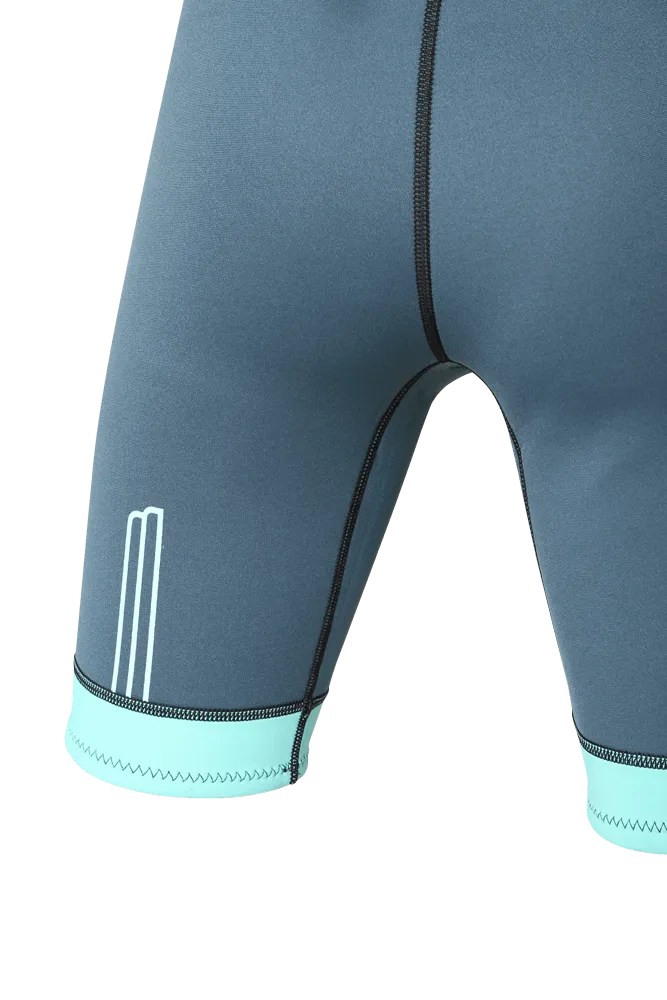 PIONEER YOUTH 2/2 BACKZIP SHORTY GIRL NAVY/SEAFOAM MATISSE - YOUTH'S WETSUITS 23