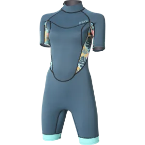 PIONEER YOUTH 2/2 BACKZIP SHORTY GIRL NAVY/SEAFOAM MATISSE - YOUTH'S WETSUITS 23