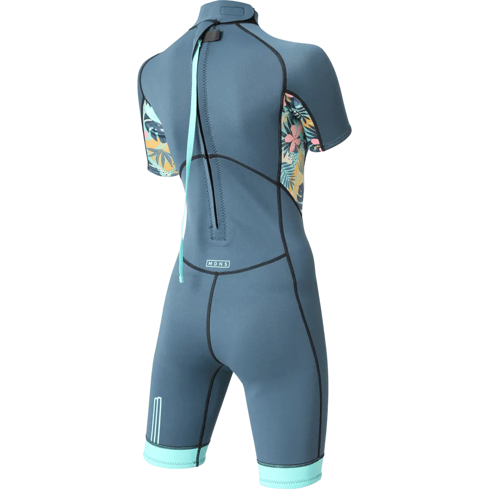 PIONEER YOUTH 2/2 BACKZIP SHORTY GIRL NAVY/SEAFOAM MATISSE - YOUTH'S WETSUITS 23