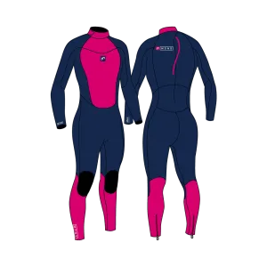 PIONEER YOUTH 4/3 BACKZIP STEAMER GIRL NAVY/PINK - YOUTH'S WETSUITS 22