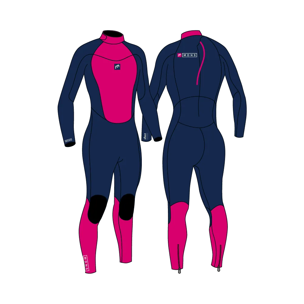 PIONEER YOUTH 4/3 BACKZIP STEAMER GIRL NAVY/PINK - YOUTH'S WETSUITS 22