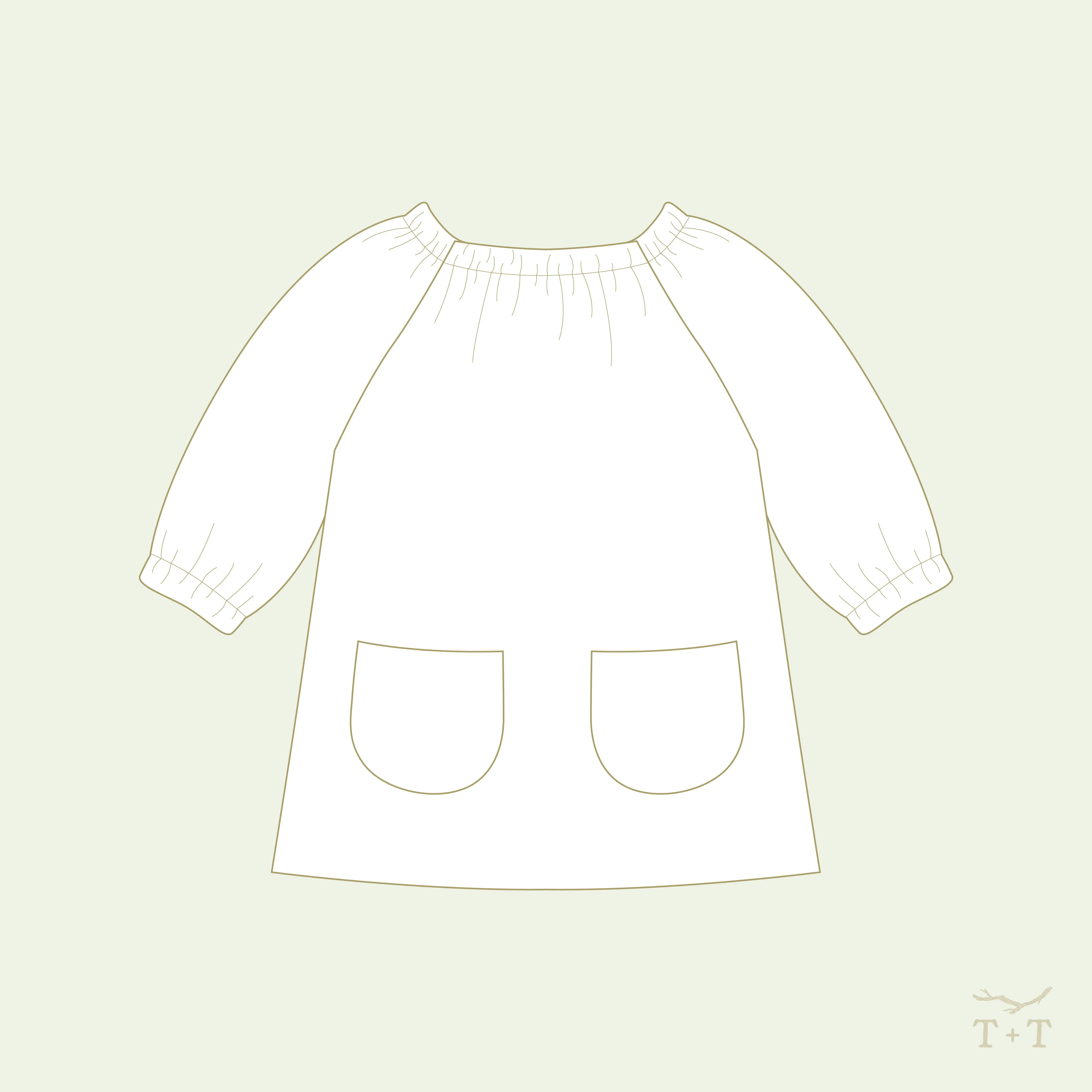 Pocket Dress Sewing Pattern - Doll