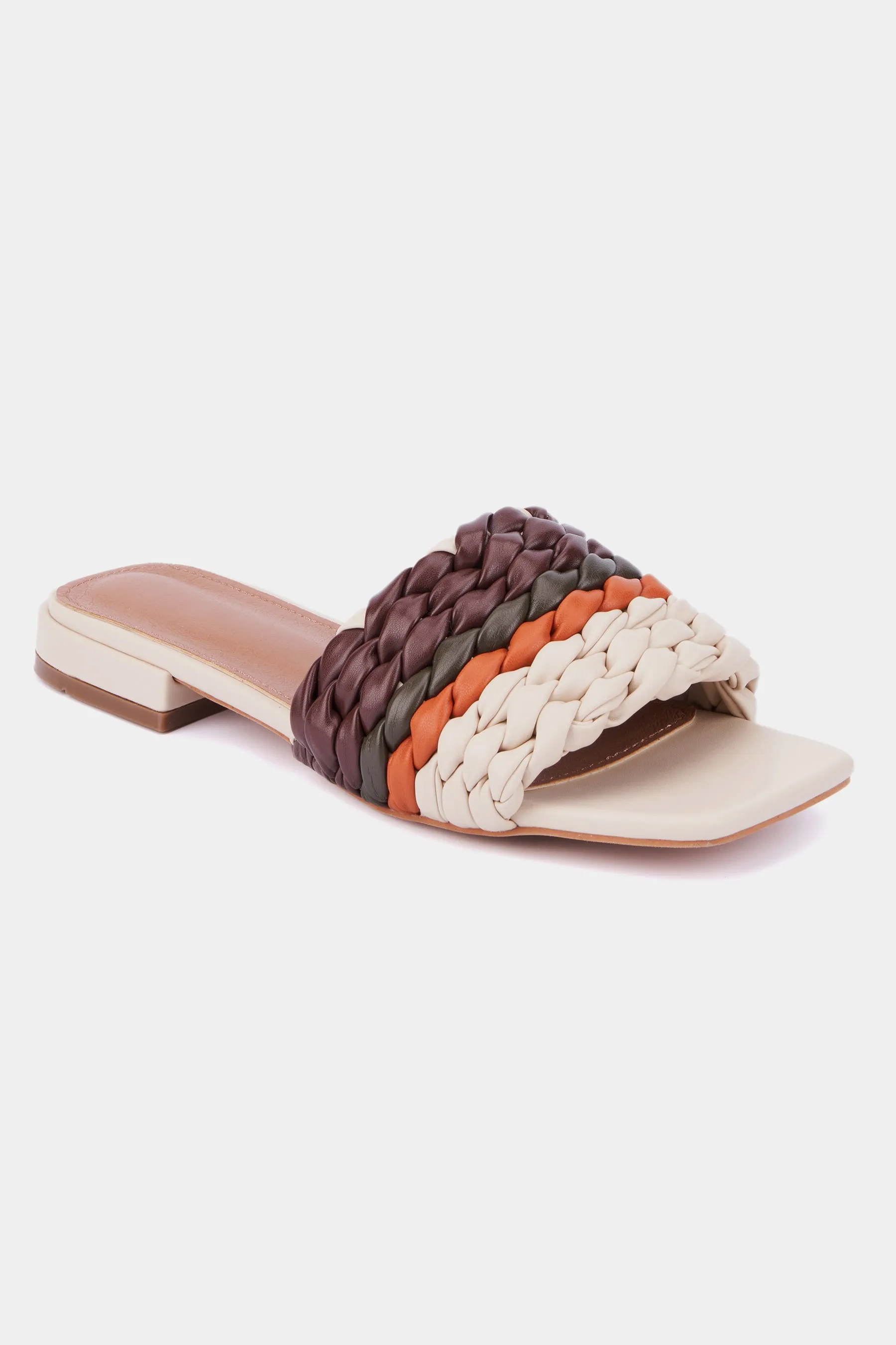 Polly Woven Slide Flat Sandal