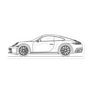 Porsche 911 992 Carrera 4S Outline Sticker