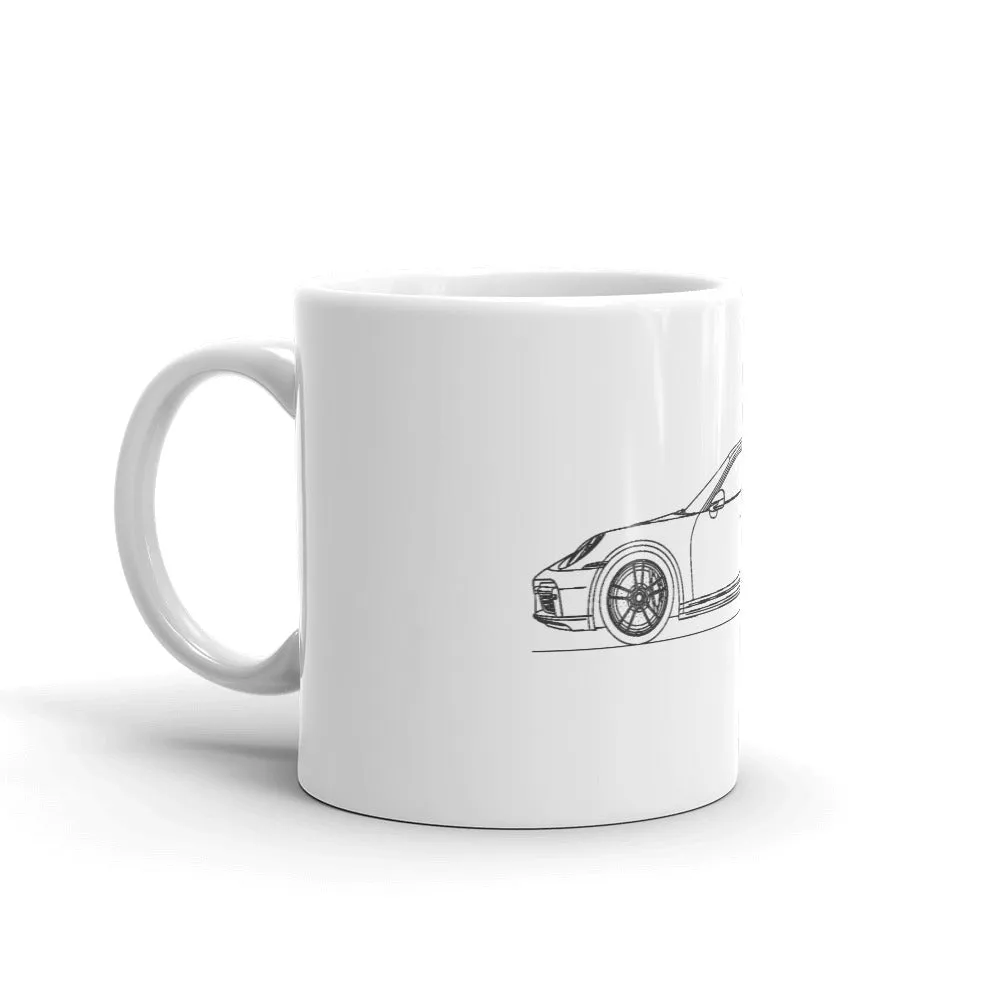 Porsche 911 992 Turbo S Outline Mug