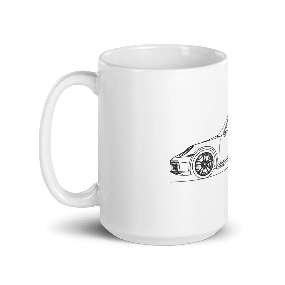 Porsche 911 992 Turbo S Outline Mug