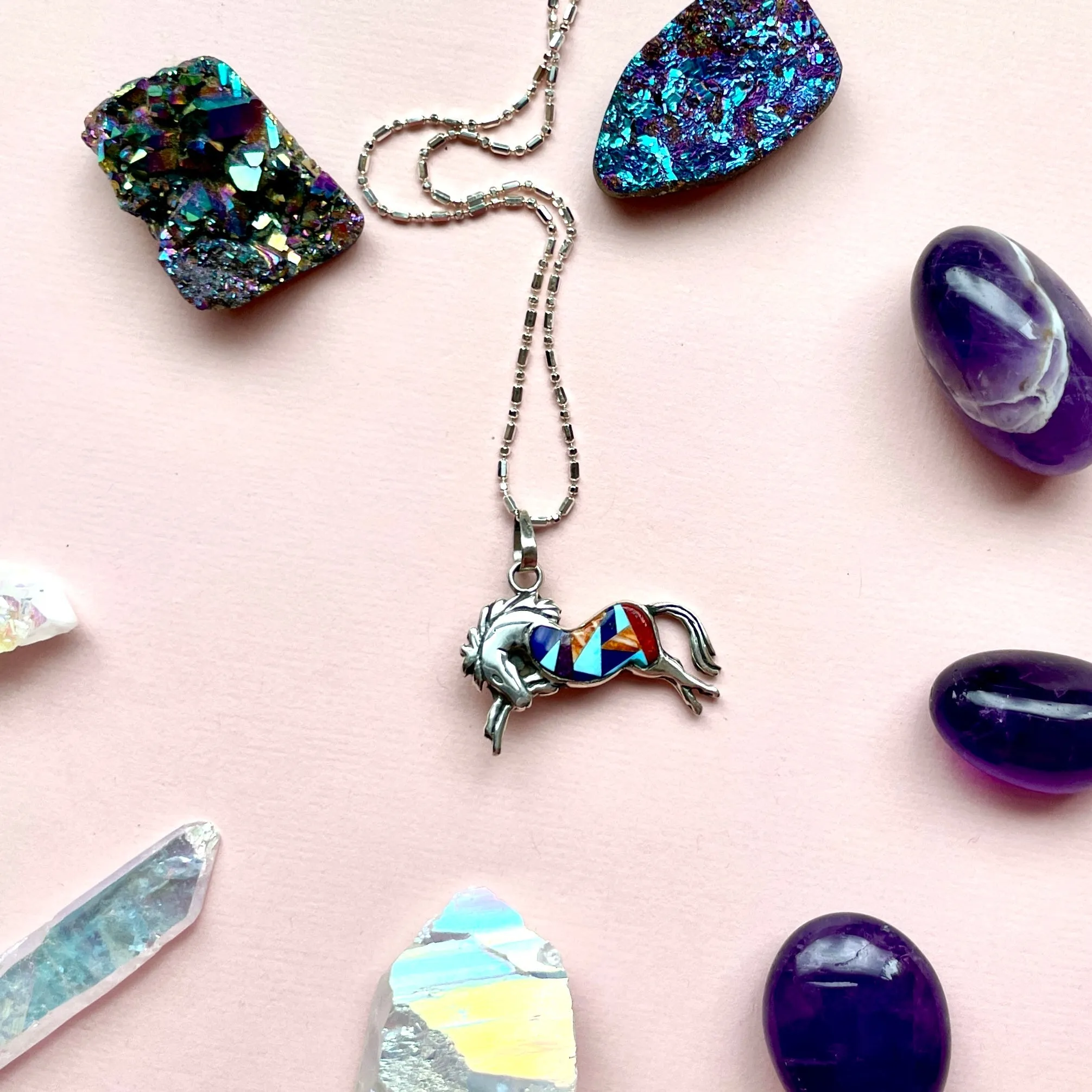 Prairie Pony - Horse Inlay Pendant