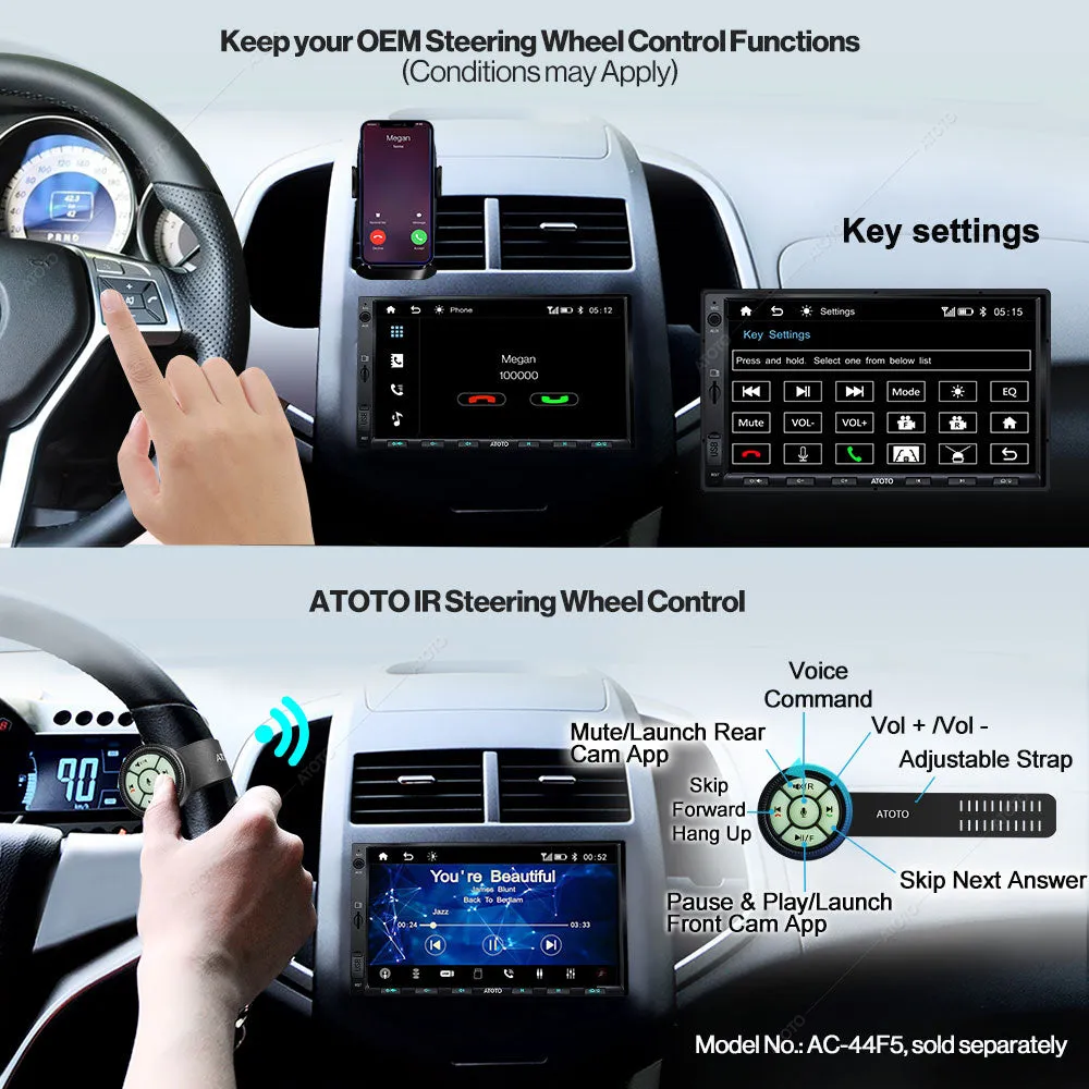 Premium Car Stereo ATOTO F7 XE Wireless CarPlay & Android Auto Bluetooth QLED