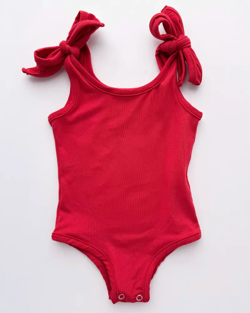 PREORDER! Madden Tie-Shoulder Tank Top & Leotard - Red