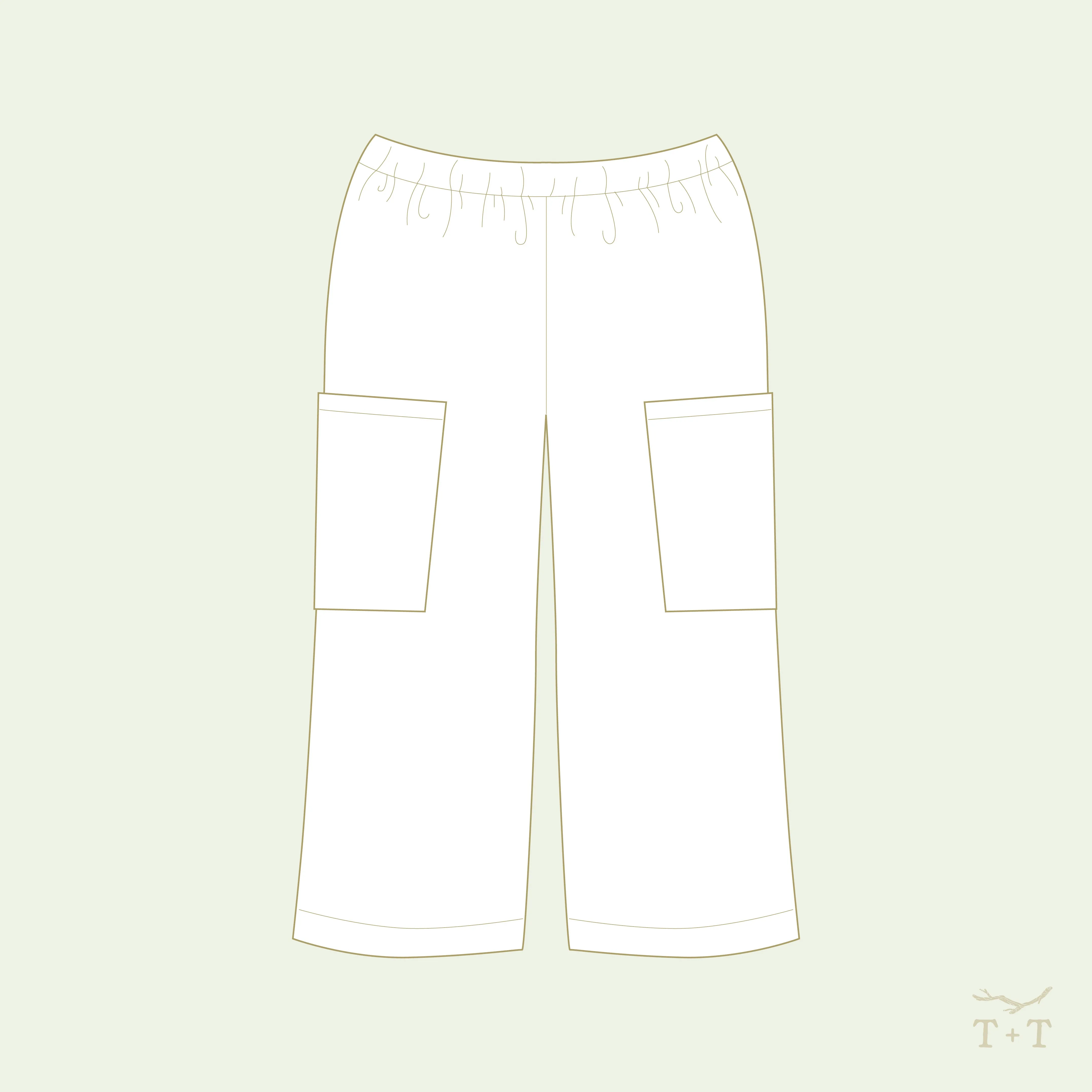 Pull-on Pants Sewing Pattern- Doll