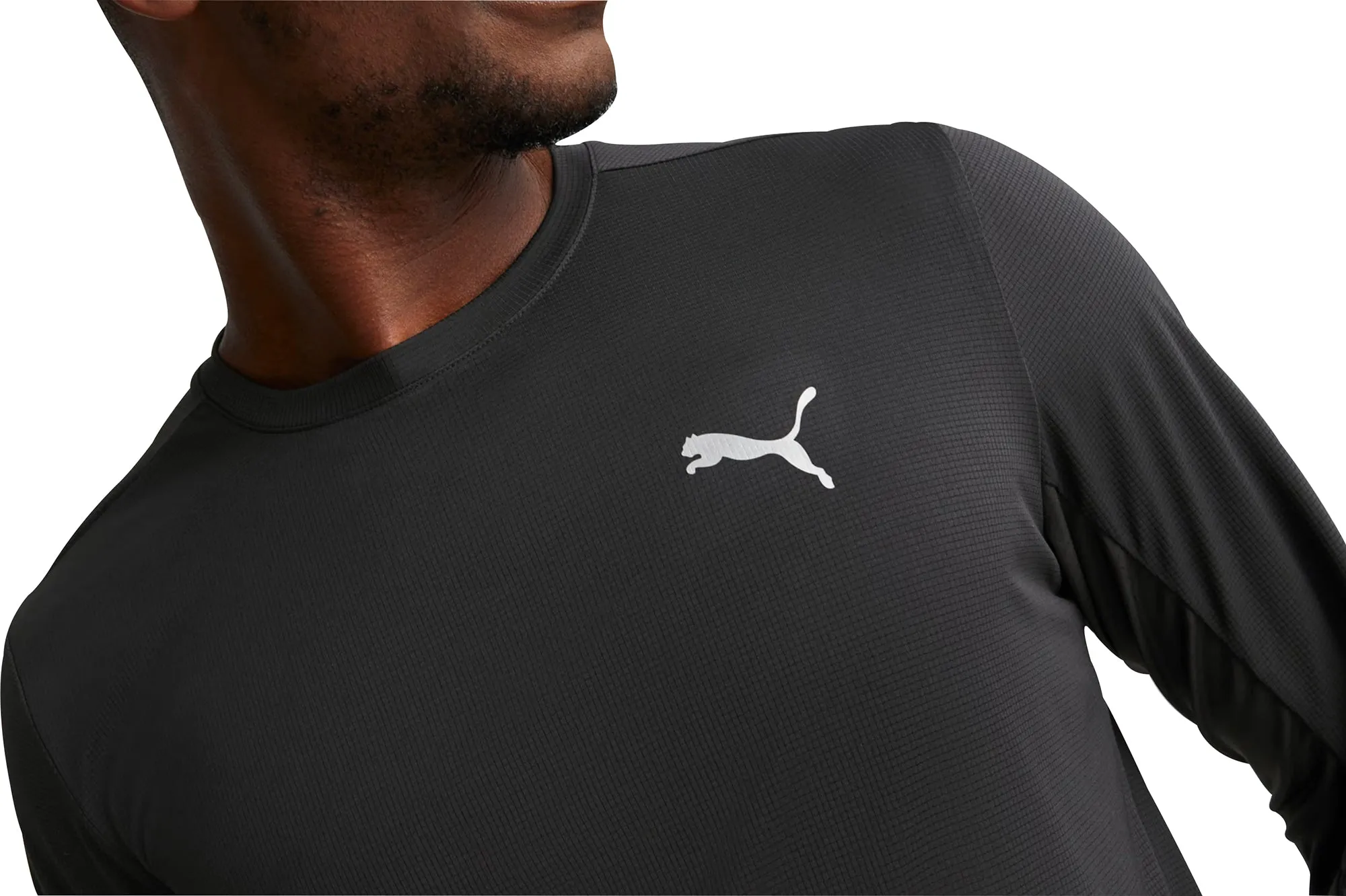 Puma Fun Favourite Long Sleeve Mens Running Top - Black