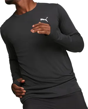 Puma Fun Favourite Long Sleeve Mens Running Top - Black