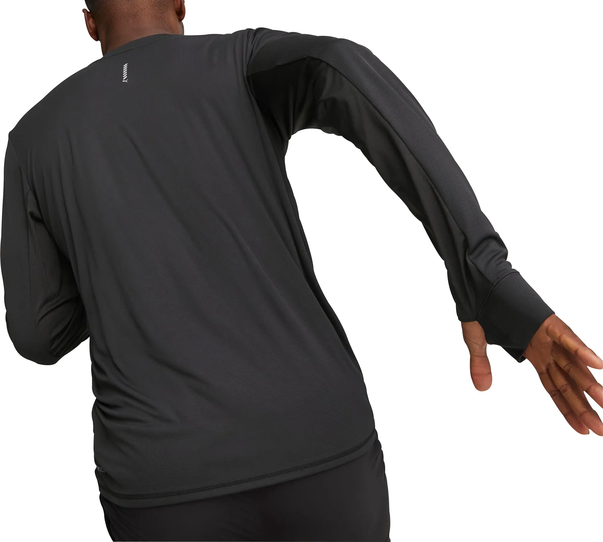 Puma Fun Favourite Long Sleeve Mens Running Top - Black