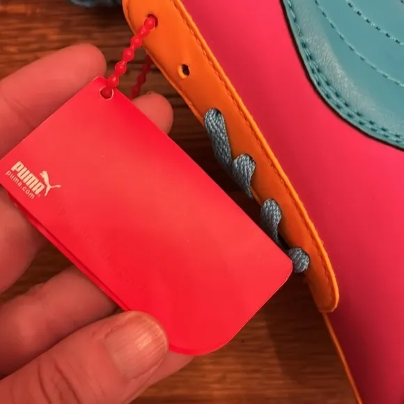 Puma Roma NWT pink teal orange shoes size 3