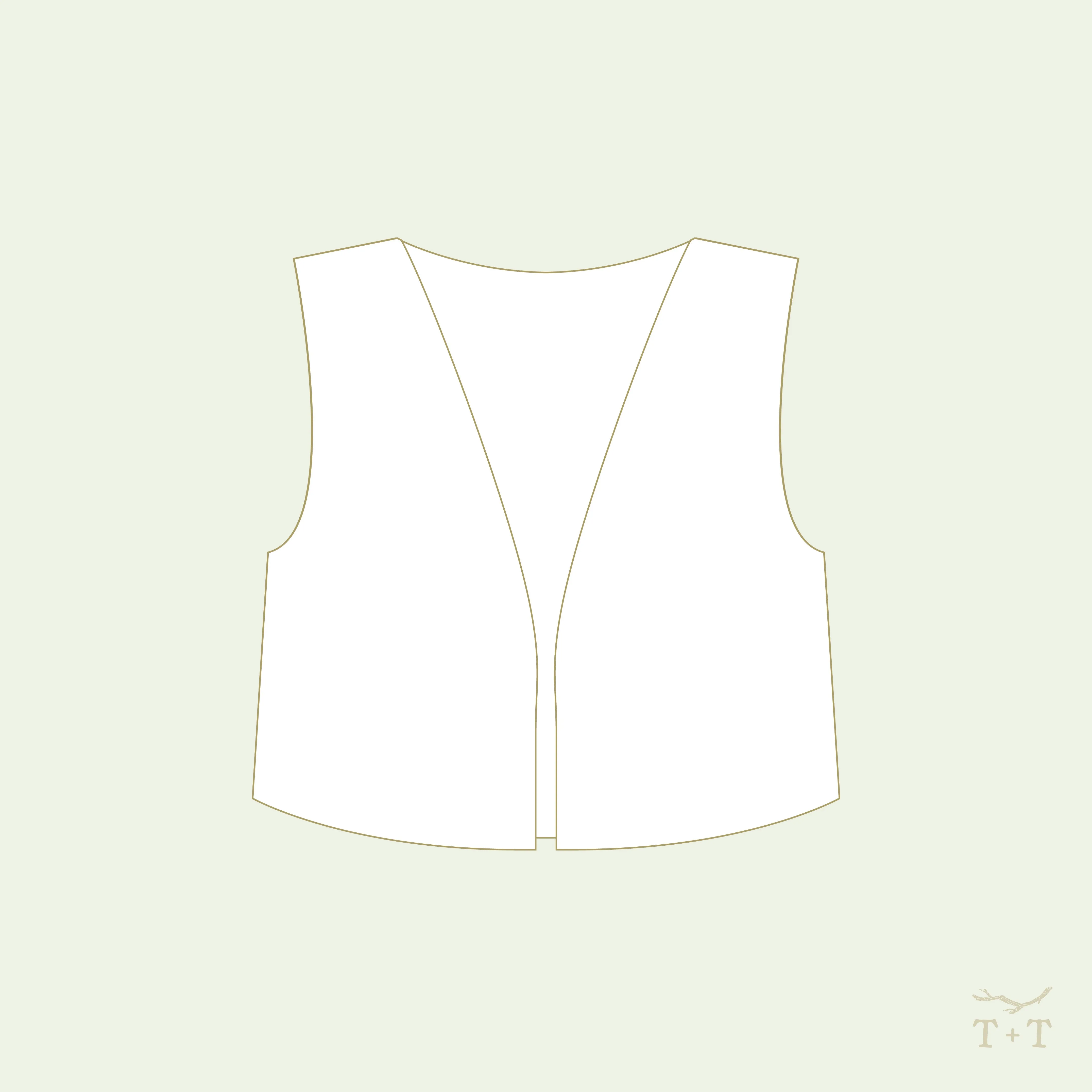 Reversible Vest Sewing Pattern - Doll