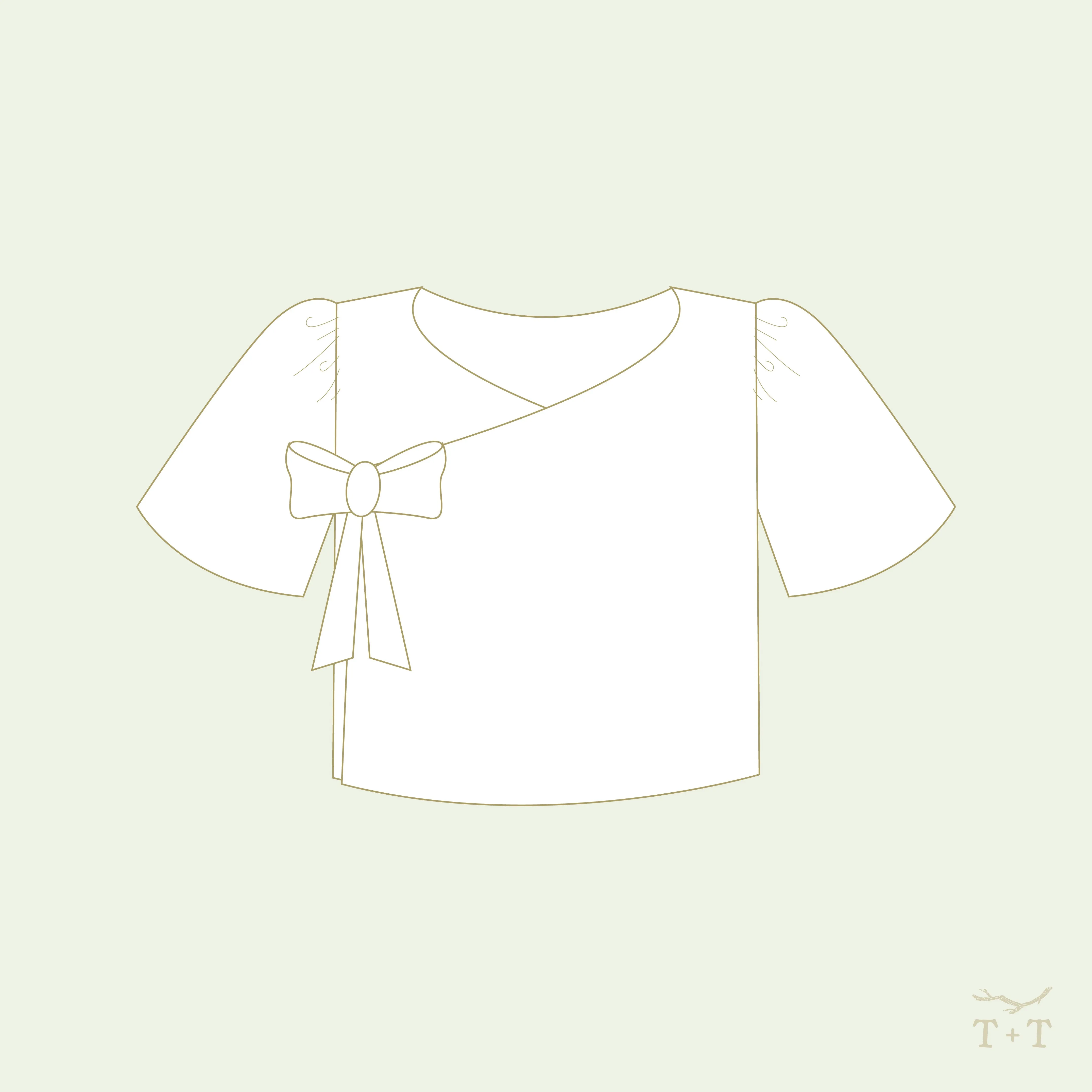 Reversible Wrap Top Sewing Pattern - Doll
