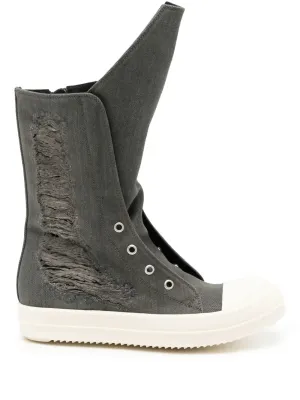 Rick Owens DRKSHDW distressed sneaker boots