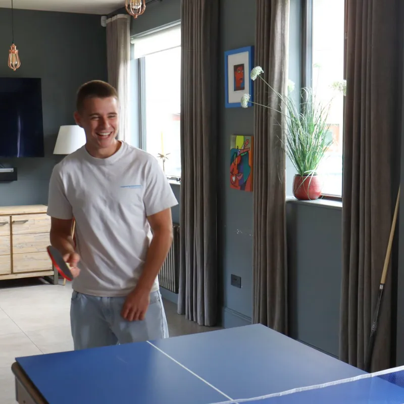 Riley 6ft Folding Pool Table with Table Tennis Top | Blue